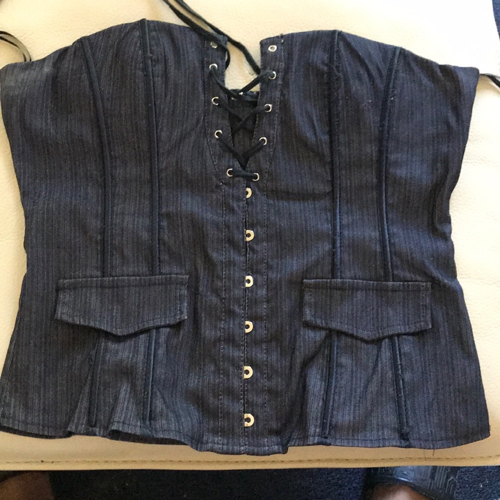 Bustier Denim Top